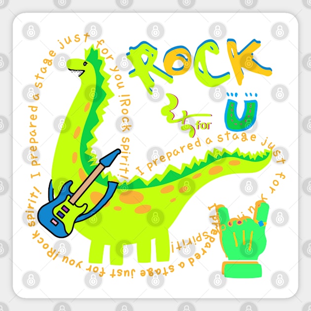 rock spirit, dinosaur Magnet by zzzozzo